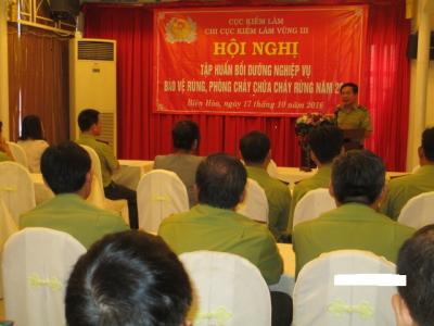 Chi cục Kiểm lâm vùng III phối hợp với Chi cục Kiểm lâm tỉnh Đồng Nai tổ chức Hội nghị tập huấn nghiệp vụ phòng cháy chữa cháy rừng 2016