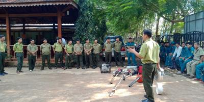 Chi cục Kiểm lâm vùng III phối hợp tổ chức các lớp tập huấn nghiệp vụ Phòng cháy chữa cháy rừng tại tỉnh Bình phước